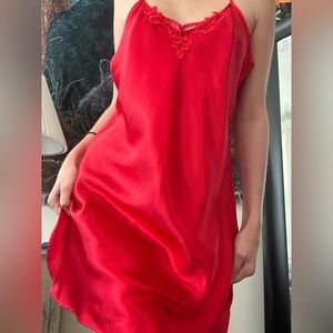 Vintage red basic editions slip dress